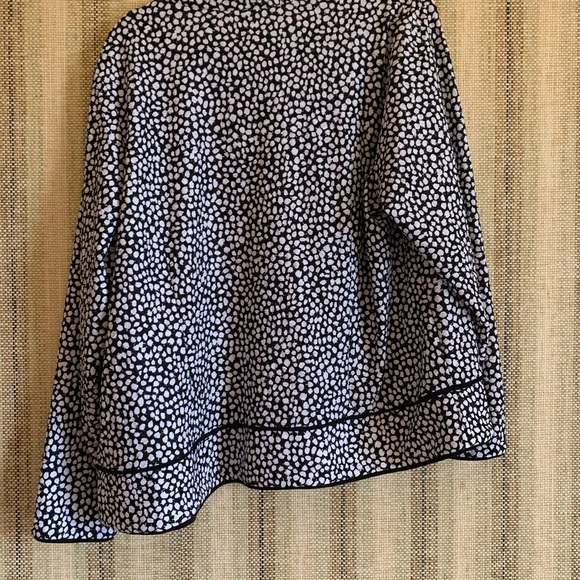 Laura Ashley Women Size 2X Black and White Top Coat Jacket Lightweight - Picture 4 of 4